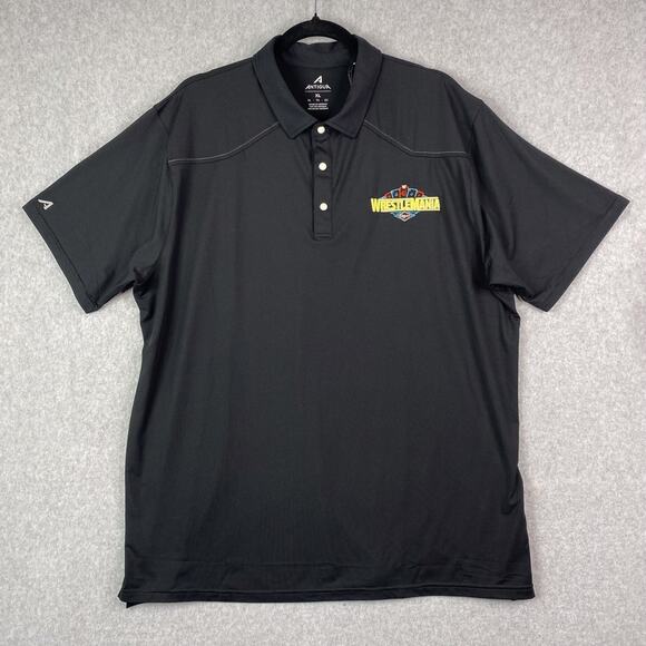 Antigua Shirt Mens XL Black Western Polo Pearl Snap WWE WrestleMania Vegas - Picture 2 of 9